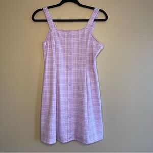Good Luck Girl lilac plaid mini dress! Size XL